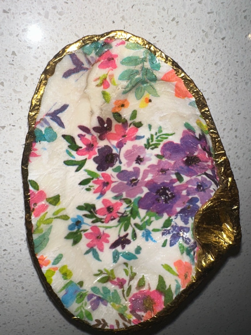 Large decoupage shell - Picture 5 of 7